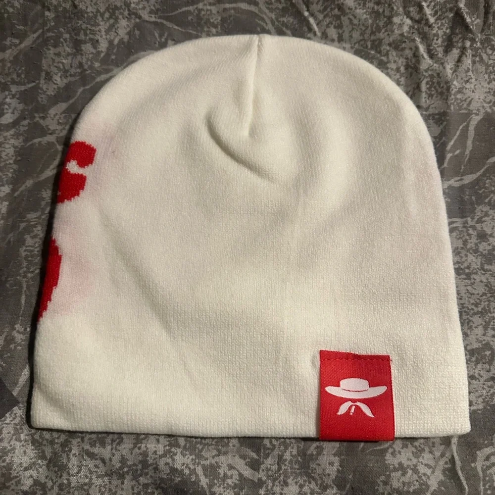 Wild Bills Beanie White and Red